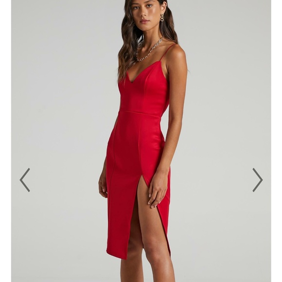 Showpo Red Big Ideas Dress NWT - Picture 3 of 8